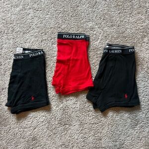 Three pair polo boxer briefs men’s size small